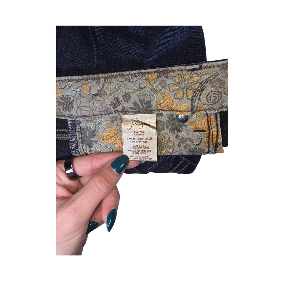 Paige Dark Wash Skinny Jeans - Picture 5 of 8
